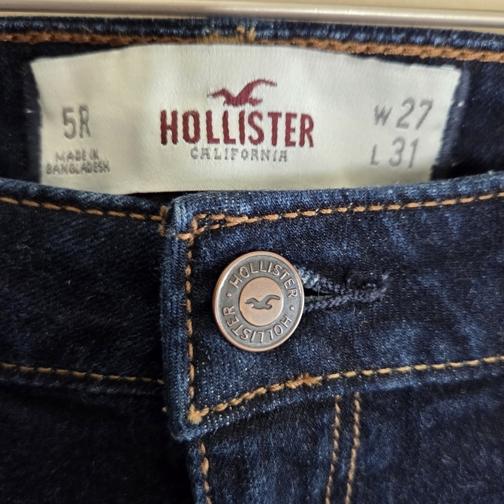 Hollister | Dark Wash Low Rise Skinny Jeans Junior Size 5 - Picture 3 of 5